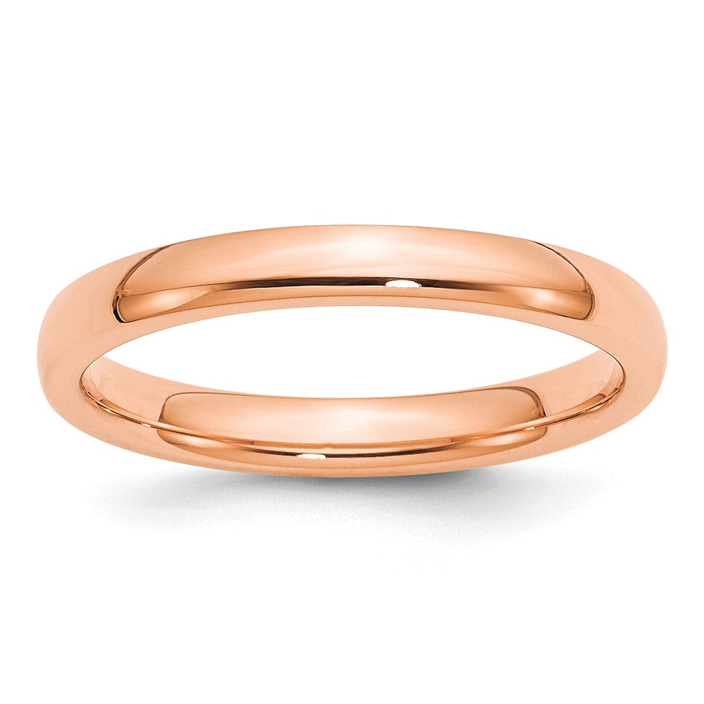 14kr Roségold 3mm Standard Komfort-Passform Ehering Ring