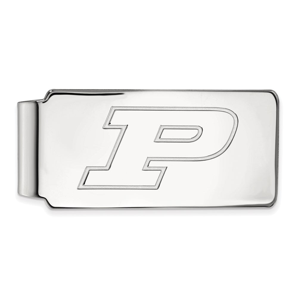 10K Weißgold Logoart Purdue University Buchstabe P Geldklammer