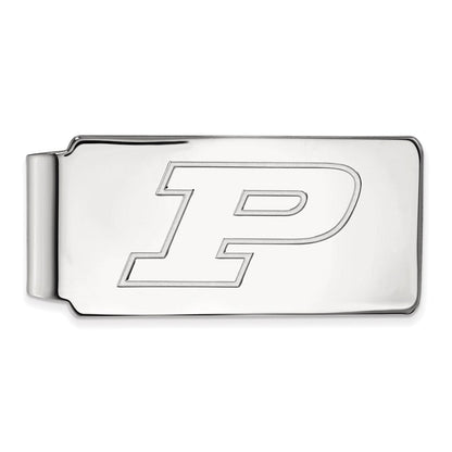 10K Weißgold Logoart Purdue University Buchstabe P Geldklammer