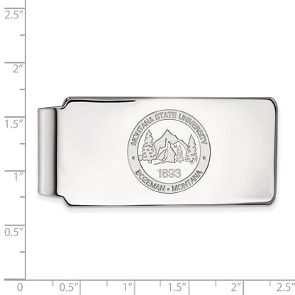 14K Weißgold Logoart Montana State University Wappen Geldklammer