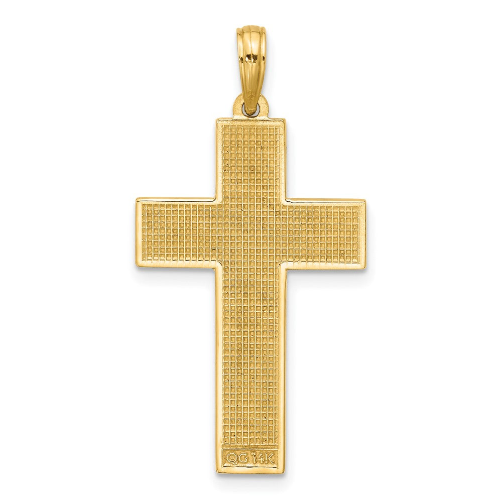 14K Gelbgold Polierter Kreuz-Anhänger