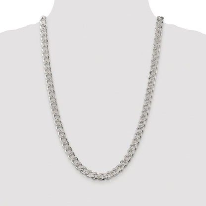 Sterlingsilber Rhodiniert 9.3mm Pavé‚ Panzer 26 Zoll Kette
