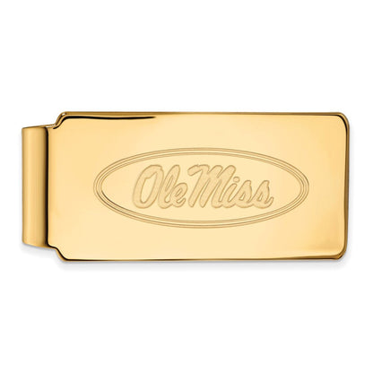 14K Gelbgold Gold Logoart University Of Mississippi Ole Miss Geldklammer