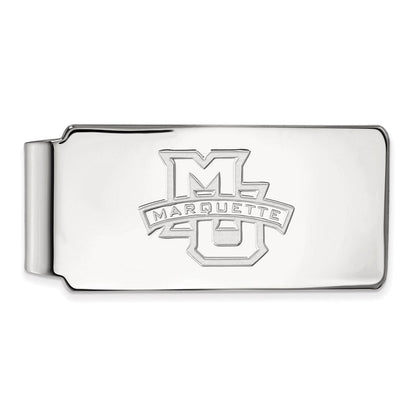 10K Weißgold Logoart Marquette University Geldklammer