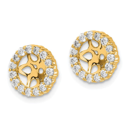14K Gelbgold Ohrring-Jackets mit Diamanten im Kreis-Design, 0,5 ct