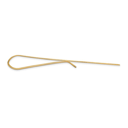 14K Gelbgold Herren Gerillt Gravierbar Krawatten Stab