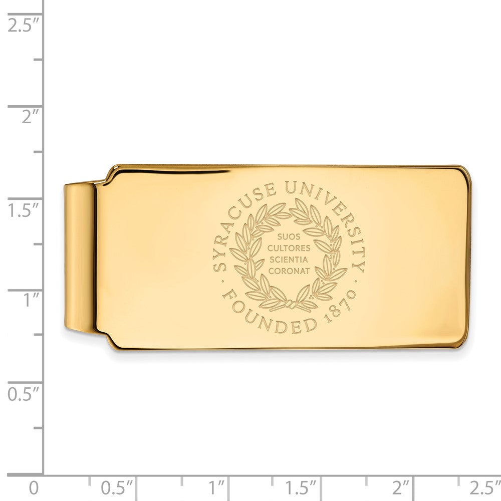 14K Gelbgold Gold Logoart Syracuse University Wappen Geldklammer
