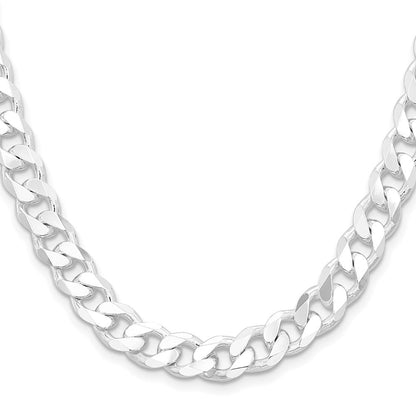 Sterlingsilber Rhodiniert 9.3mm Panzer 28 Zoll Kette