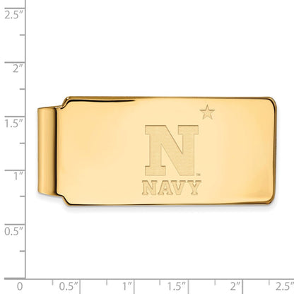 14K Gelbgold Gold Logoart Us Naval Akademie Geldklammer