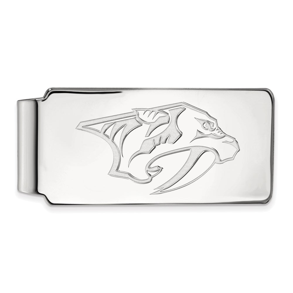 10K Weißgold Nhl Logoart Nashville Predators Geldklammer
