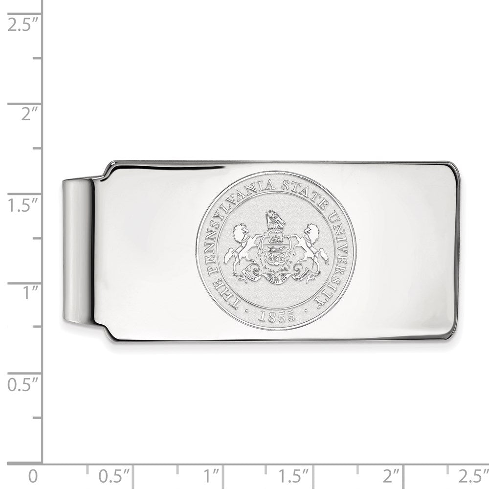14K Weißgold Logoart Penn State University Wappen Geldklammer