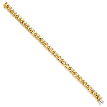 14K Gelbgold Poliert 8.9mm Panzer Glieder 9 Zoll Herren Armband