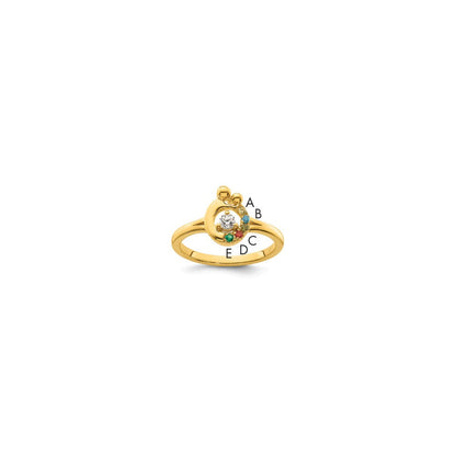 14K Weißgold Diamantring