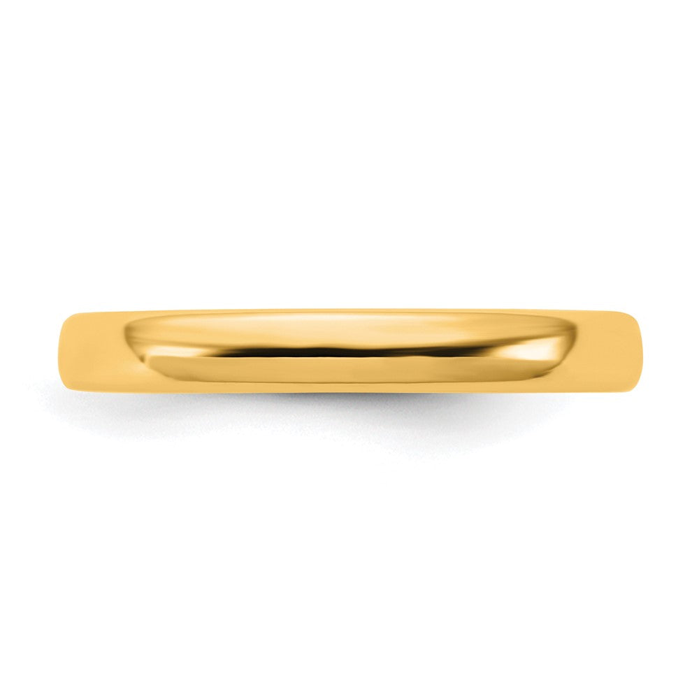 14K Gelbgold 3 mm Ehering mit europäischer Komfort-Passform