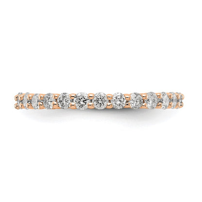 14K Roségold Poliert Shared Krappen 1ct Diamant Memoire Ehering Ring