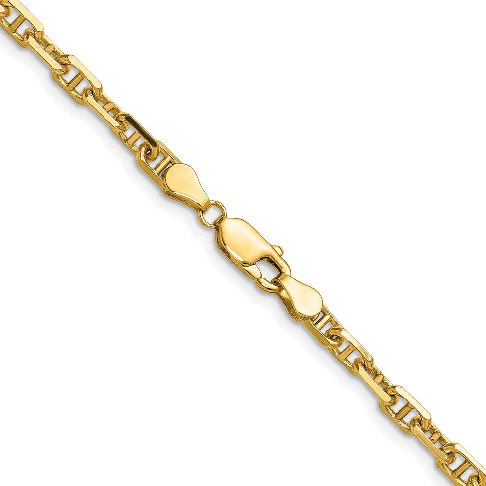 14K Gelbgold 4.1mm Diamantiert Marine Anker Halskette