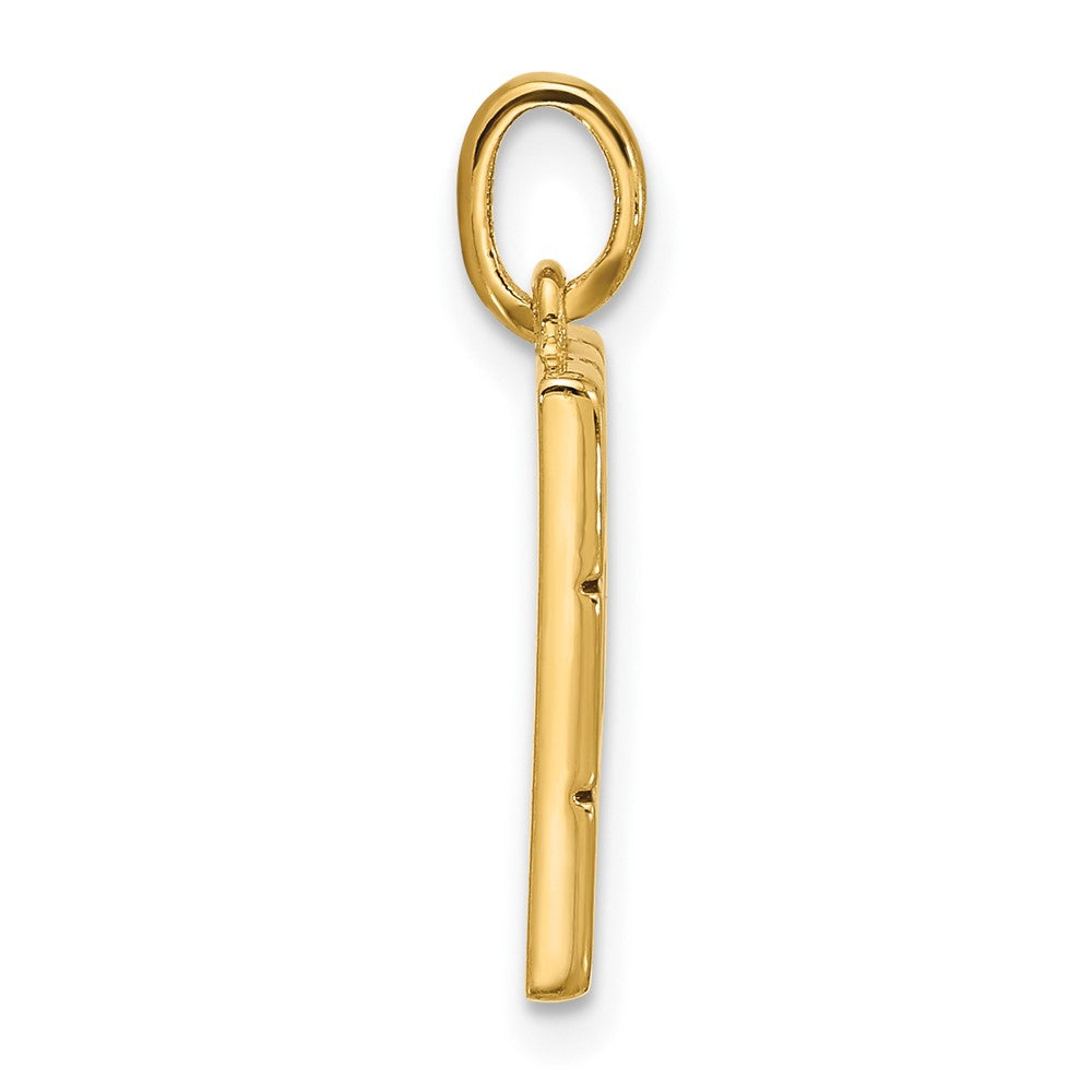 14K Gelbgold Charm „Angebissene Schokoladentafel“ braun emailliert