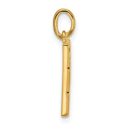 14K Gelbgold Charm „Angebissene Schokoladentafel“ braun emailliert