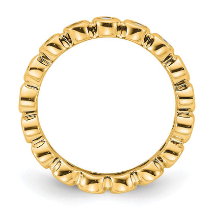 14K Gelbgold Poliert Größe 4.5 Zargenfassung-set 1/2 Karat Diamant Komplett Memoire Ehering Ring