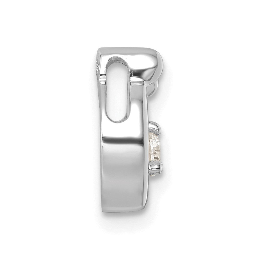 14K Weißgold 4 Echt Geburtsstein und Diamant. Mutter/child Kette Anhänger