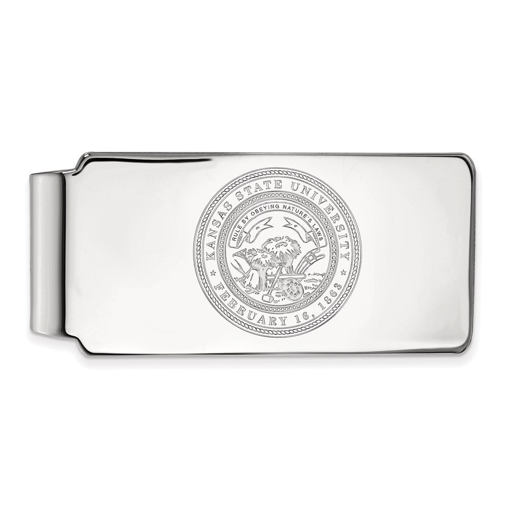 10K Weißgold Logoart Kansas State University Wappen Geldklammer