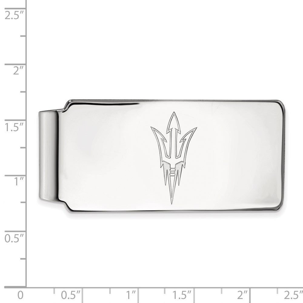 10K Weißgold Logoart Arizona State University Pitchfork Geldklammer