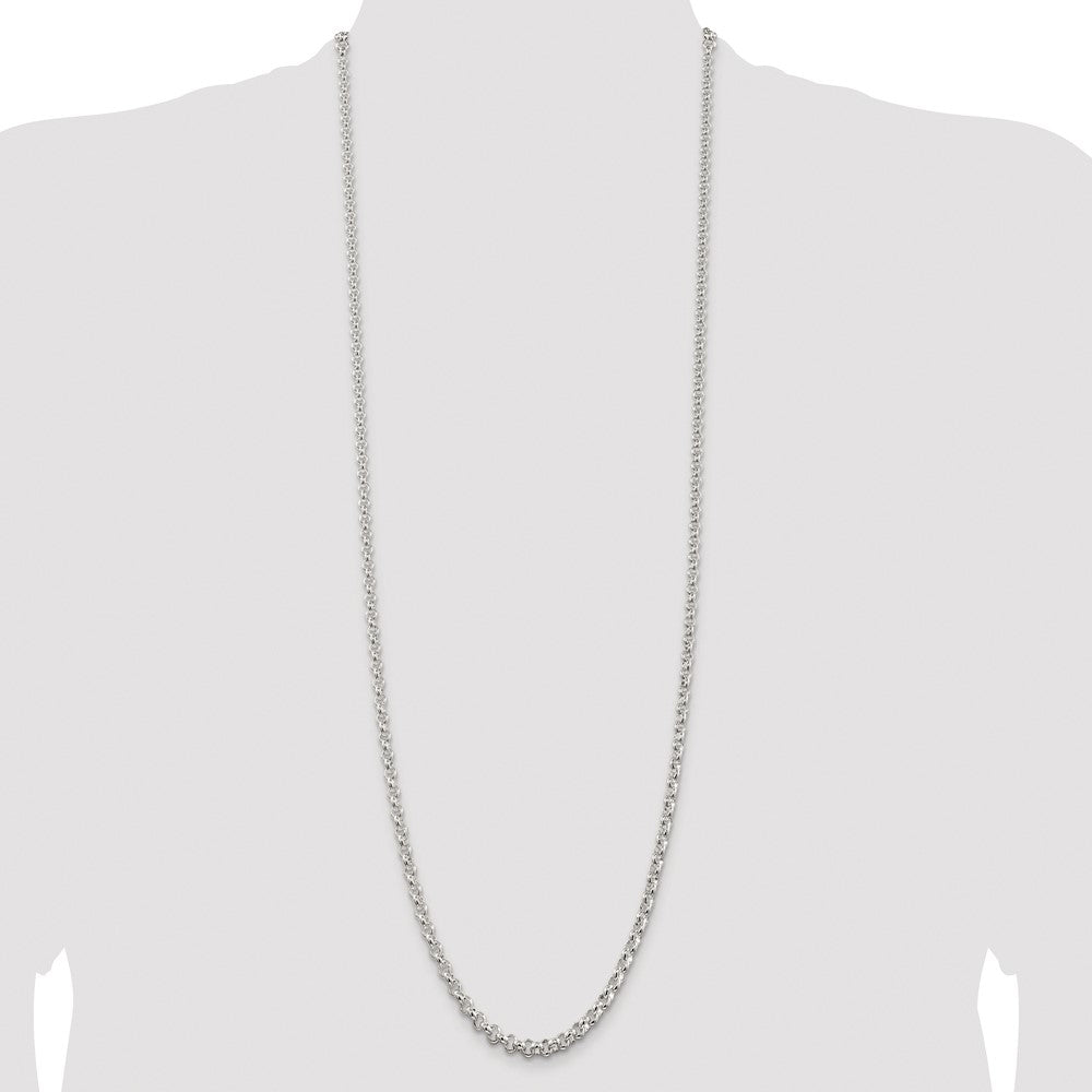 Sterlingsilber Rhodiniert 4.6mm Erbs 36 Zoll Kette