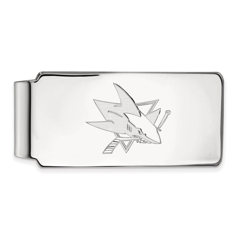 10K Weißgold Nhl Logoart San Jose Sharks Geldklammer