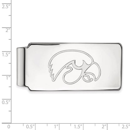 14K Weißgold Logoart University Of Iowa Hawk Geldklammer