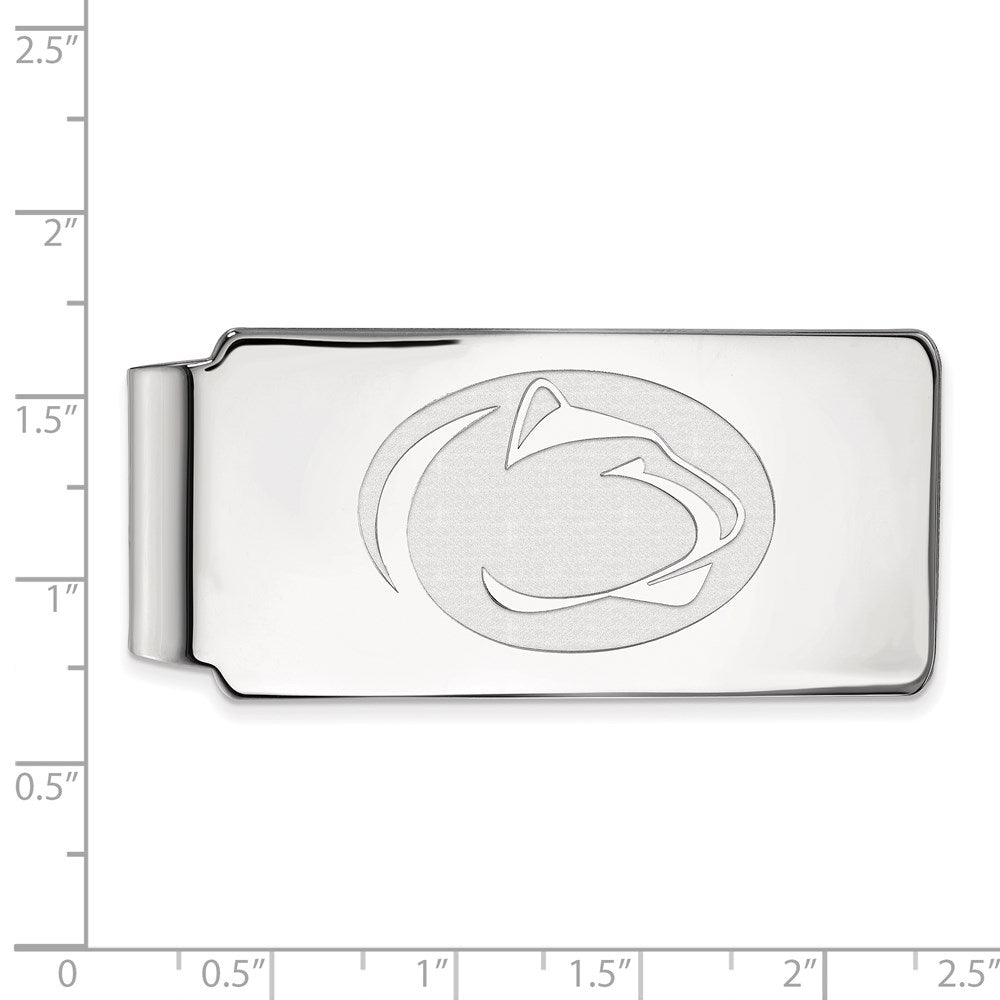 14K Weißgold Logoart Penn State University Löwe Geldklammer
