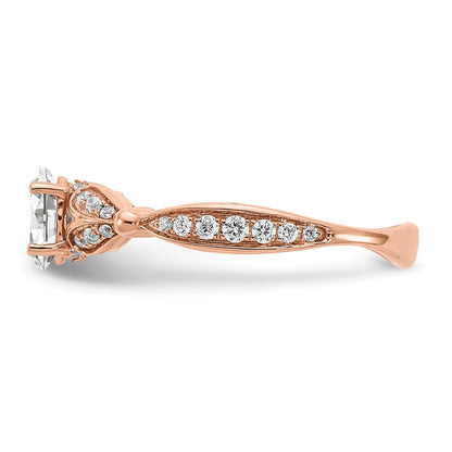 Verlobungsring aus 14K Roségold mit Diamanten, Semi-Mount-Fassung