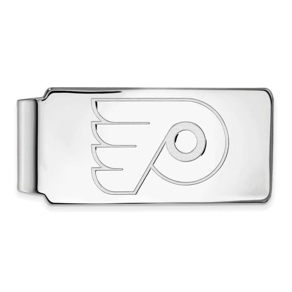 10K Weißgold Nhl Logoart Philadelphia Flyers Geldklammer