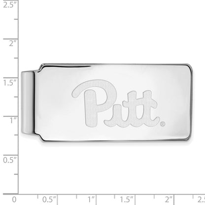 14K Weißgold Logoart University Of Pittsburgh Geldklammer