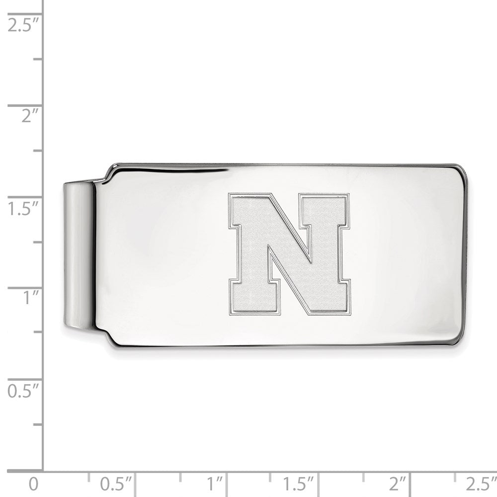 10K Weißgold Logoart University Of Nebraska Buchstabe N Geldklammer