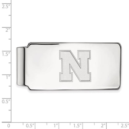 10K Weißgold Logoart University Of Nebraska Buchstabe N Geldklammer