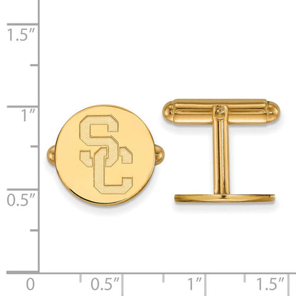 14K Gelbgold Gold University Of Southern California S-c Manschette Knöpfe
