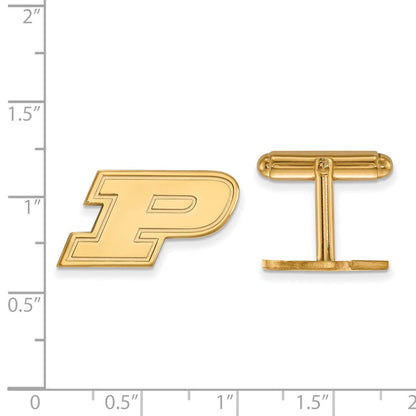 14K Gelbgold Gold Logoart Purdue University Buchstabe P Manschette Knöpfe
