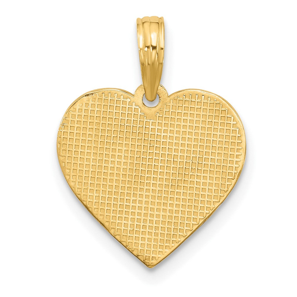 14K Gelbgold Charm „Fancy EKG Herzschlag“, poliert
