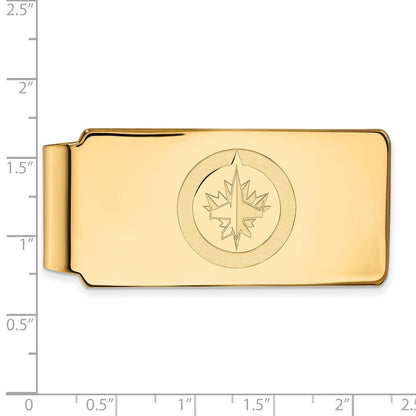 14K Gelbgold Gold Nhl Logoart Winnipeg Jets Geldklammer
