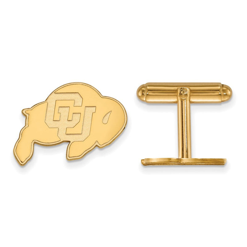 14K Gelbgold Gold Logoart University Of Colorado Buffalo Manschette Knöpfe