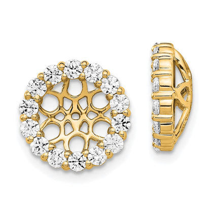 585 Gelbgold Diamant-Kreis-Ohrring-Jackets, 1K