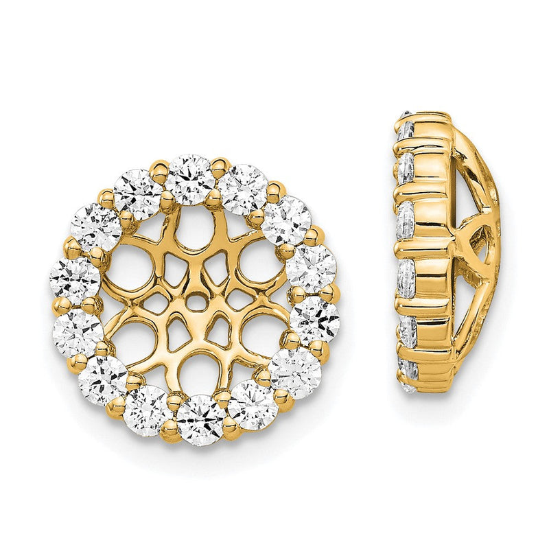 585 Gelbgold Diamant-Kreis-Ohrring-Jackets, 1K