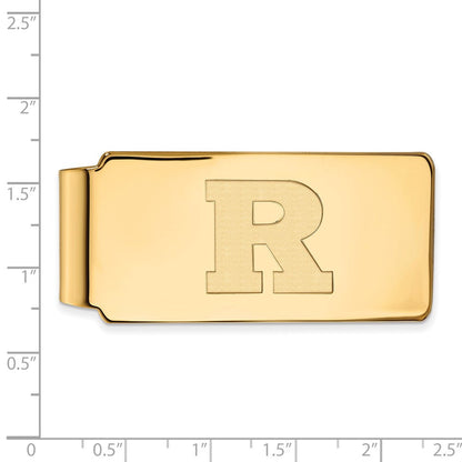 14K Gelbgold Gold Logoart Rutgers University Buchstabe R Geldklammer