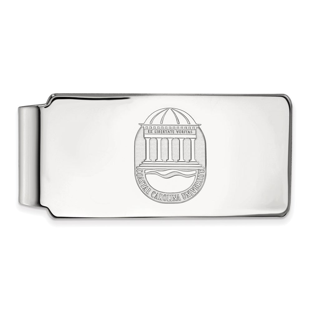 14K Weißgold Logoart Coastal Carolina University Wappen Geldklammer