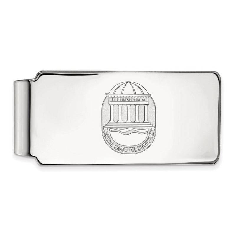 14K Weißgold Logoart Coastal Carolina University Wappen Geldklammer