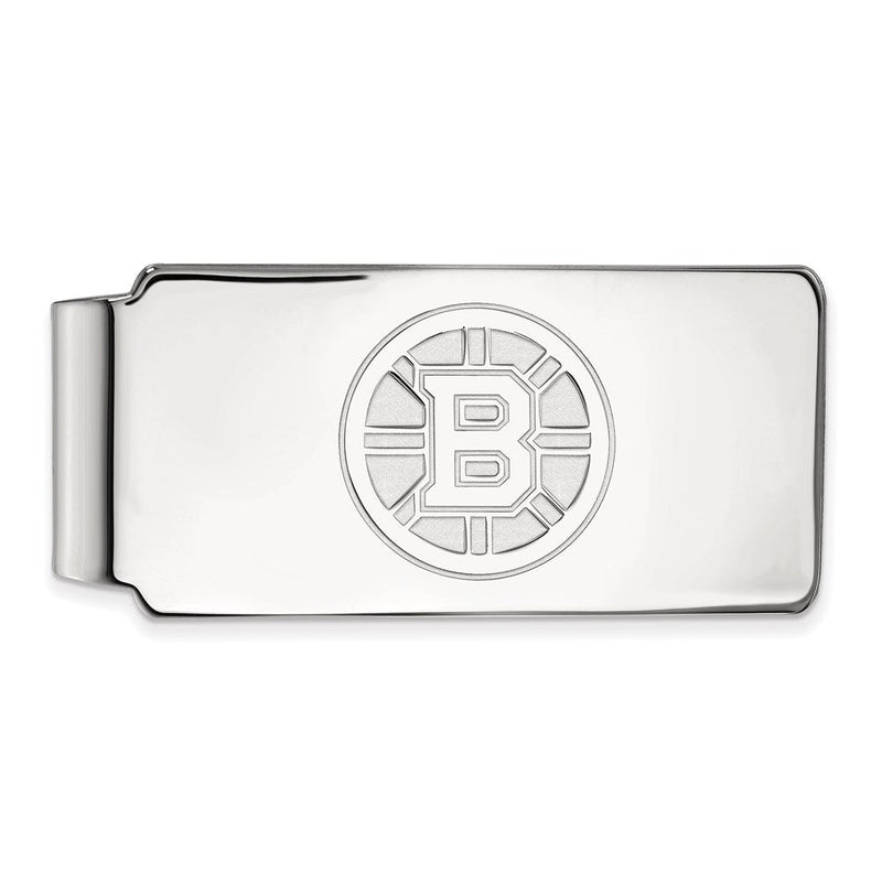 14K Weißgold Nhl Logoart Boston Bruins Geldklammer