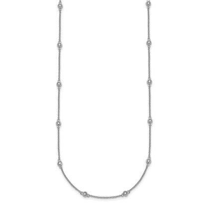 14K Weißgold Komplett 1/3 Karat Zargenfassung-set Diamant und Ankerkette Kette 20-station 20 Zoll Halskette