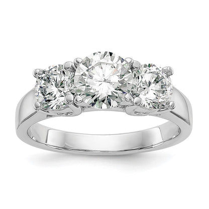 14K Weißgold Diamant-Trauring