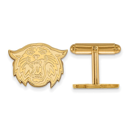 14K Gelbgold Gold Logoart Villanova University Wildkatze Manschette Knöpfe
