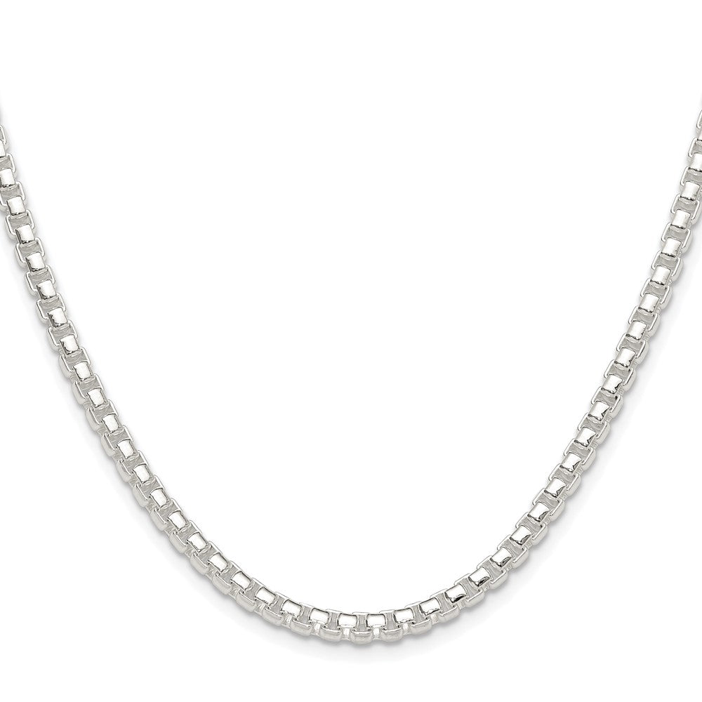 Sterlingsilber Rhodiniert Poliert 4mm Rund Venezianer 30 Zoll Kette